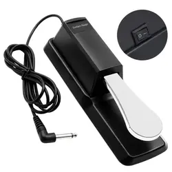 Miwayer Sustain Pedal with Polarity Switch for MIDI Keyboard Synth Digital Pianos Electronic Drum Electric Piano