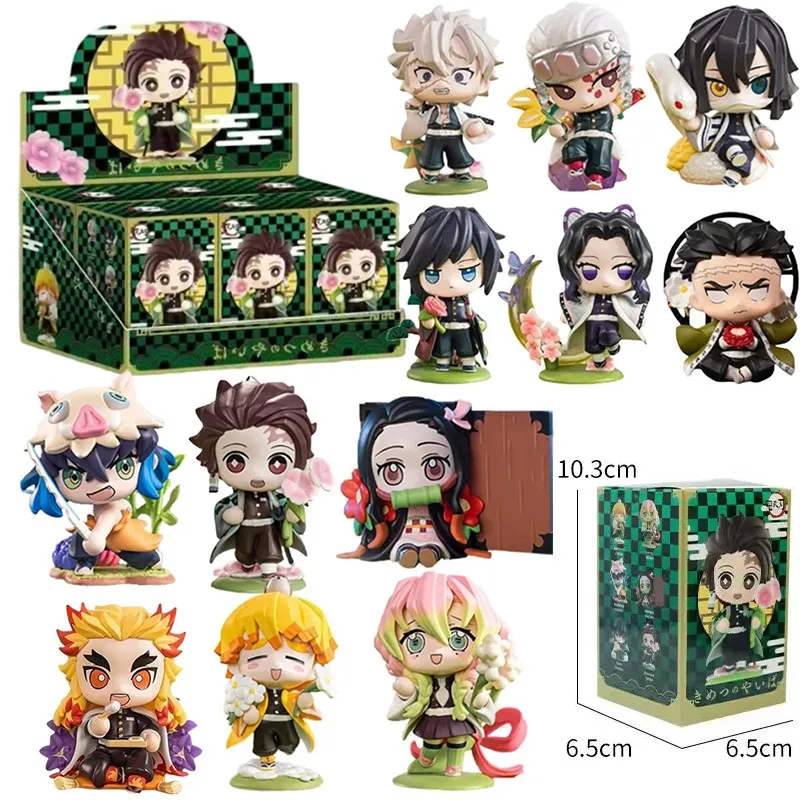 Demon Slayer Tanjiro Kamado Nezuko figurine de dessin animé anime boîte aveugle statue créative personnalisée modèle ornement cadeau surprise boîte