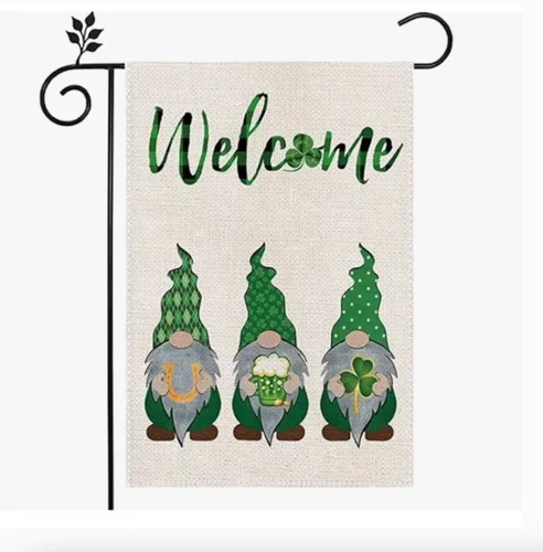 NEW Welcome Gnome Garden Flag, Vertical Double Sided, 12.5 x 18 Inches NEW HHJ LLG