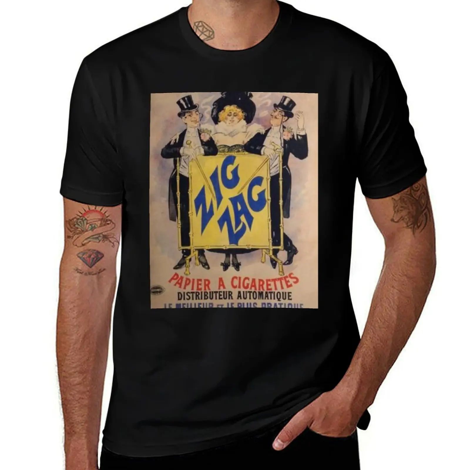 Zig Zag rolling papers Design T-Shirt Large Size Breathable Tee T-Shirt