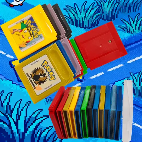 USA Pokemon Cartridge GBC Game Card 16 Bit Video Game Cartridge Console Cards Red Blue Crystal Golden Green Silver Gifts for Kid