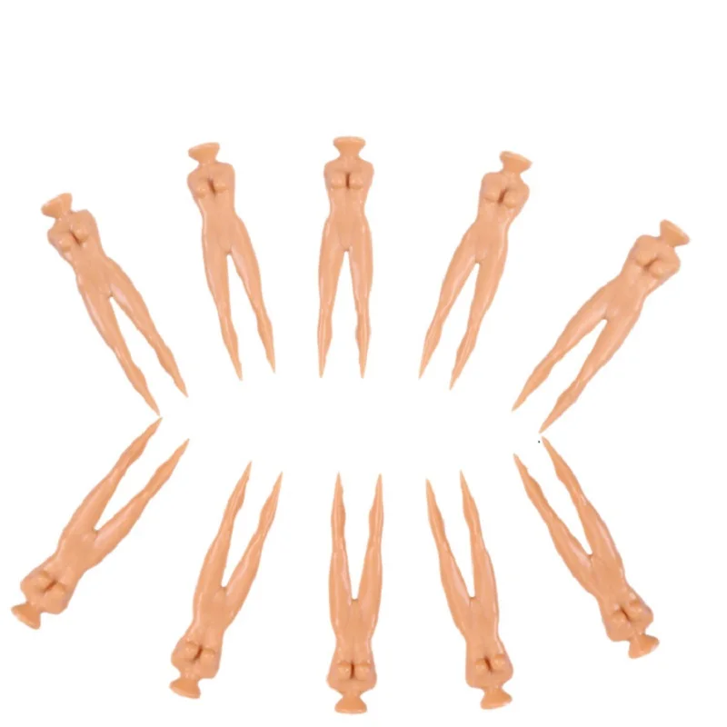 

10Pcs/lot Plastic Novelty Joke Naked Nude Lady Golf Tee Practice Training Golf Tees bulk 3 In for Men Women Golfer Game Training