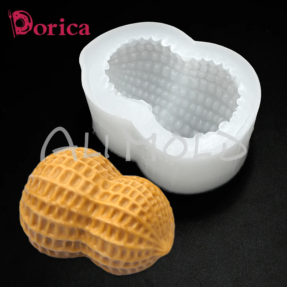 Molde grande de silicona para maní, gelatina, pudín, Chocolate, Mousse, pastel, herramientas de decoración de pasteles, moldes para velas de yeso, utensilios de cocina para hornear