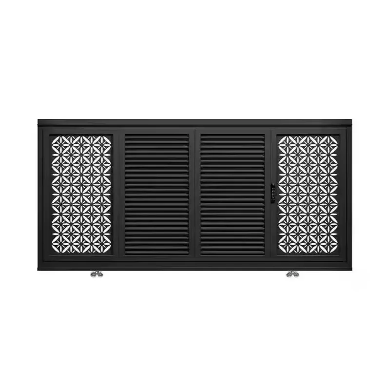 Jiangxi Aluminum Alloy Automatic Electric Sliding Modern Courtyard Double Door with Art Gate and Guardrail