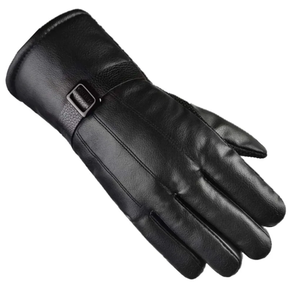 Hot Sale Artificial Leather Winter Gloves Touchable Screen Warm Driving Mittens Windproof Cold Proof Gloves Cycling Driving