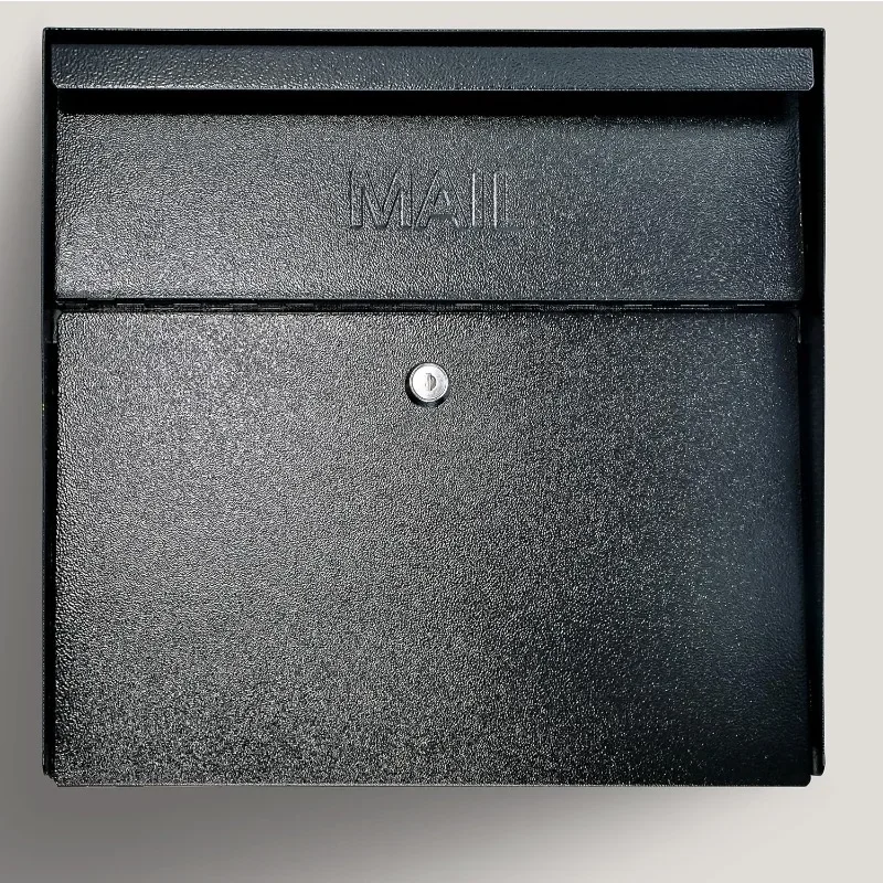 7162 Metro, Black High Capacity Wall Mounted Locking Security Mailbox,Medium