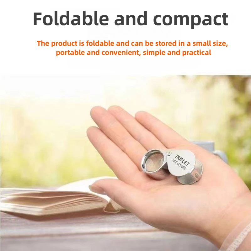 Diamond Waist Loupe Mirror, Diamond Cut Inspection Mirror, Magnifier Tool for Diamond Ring Appraisal & Jewelry Identification