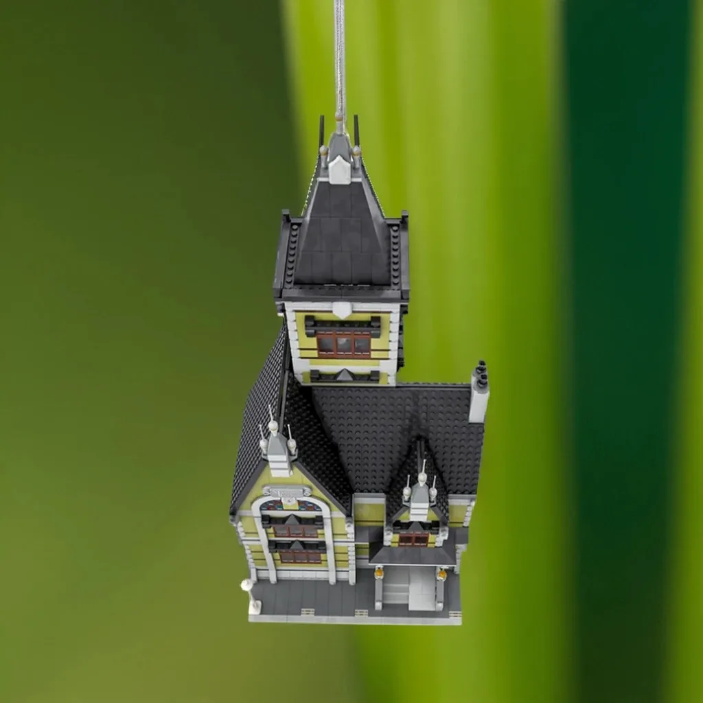 3723 детали MOC: Модульная модифицированная модель старинного особняка-особняка с привидениями, конструктор, игрушка, рождественский подарок, кирпичики для самостоятельной сборки