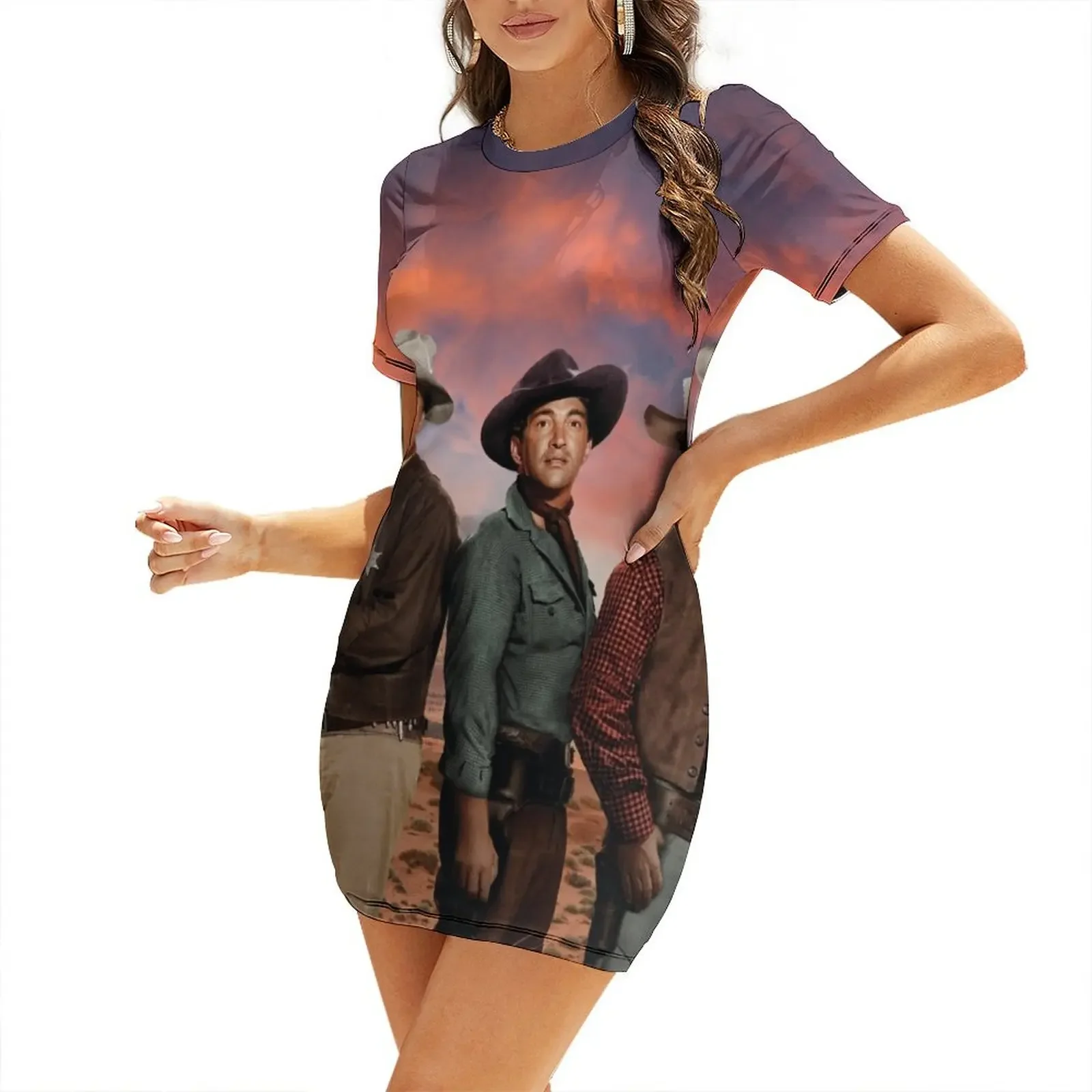 

Rio Bravo, Western, John Wayne, Ricky Nelson Short-Sleeved Dress beach outfits for women dress party night dress women summer