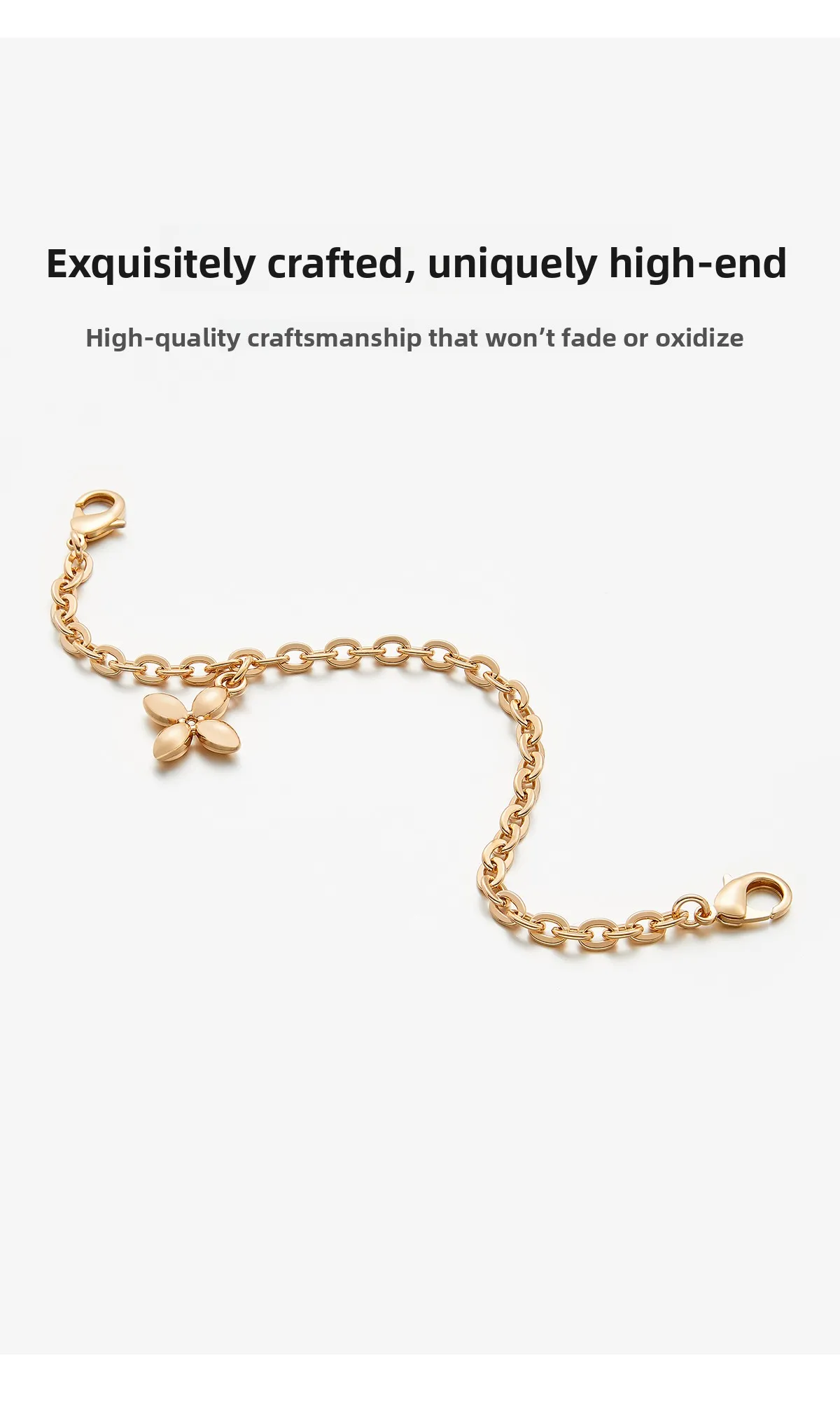 Bag Decorative Chain For Lv Eva Bag Four-leaf Clover Chain Insert Fashion Bag Decoration Chain Bag Renovation Accessories