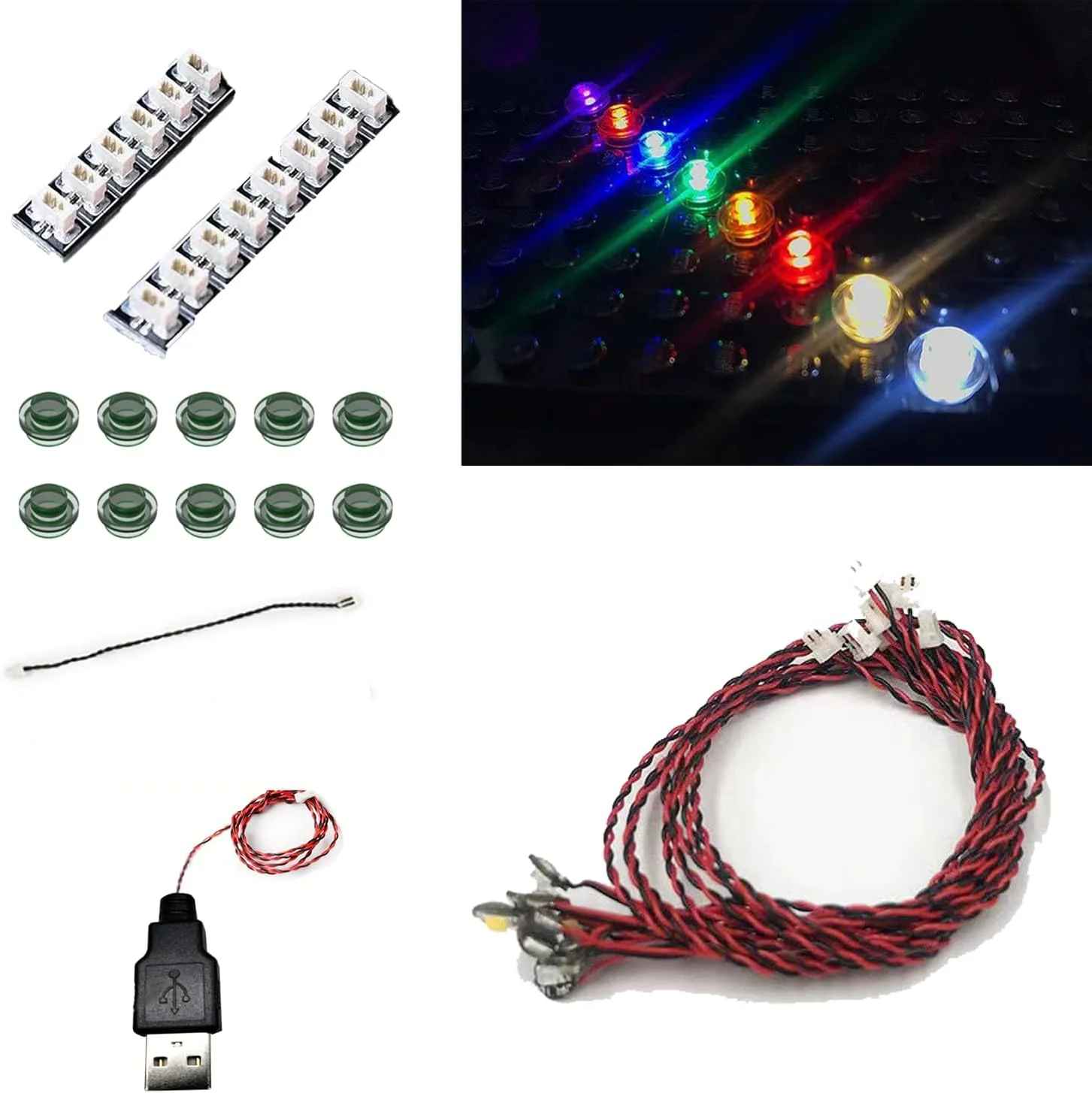 10 PCS Colorful LED Lighting  Kit, DIY building block lighting, Compatible with Lego Building Blocks Models,light up your build
