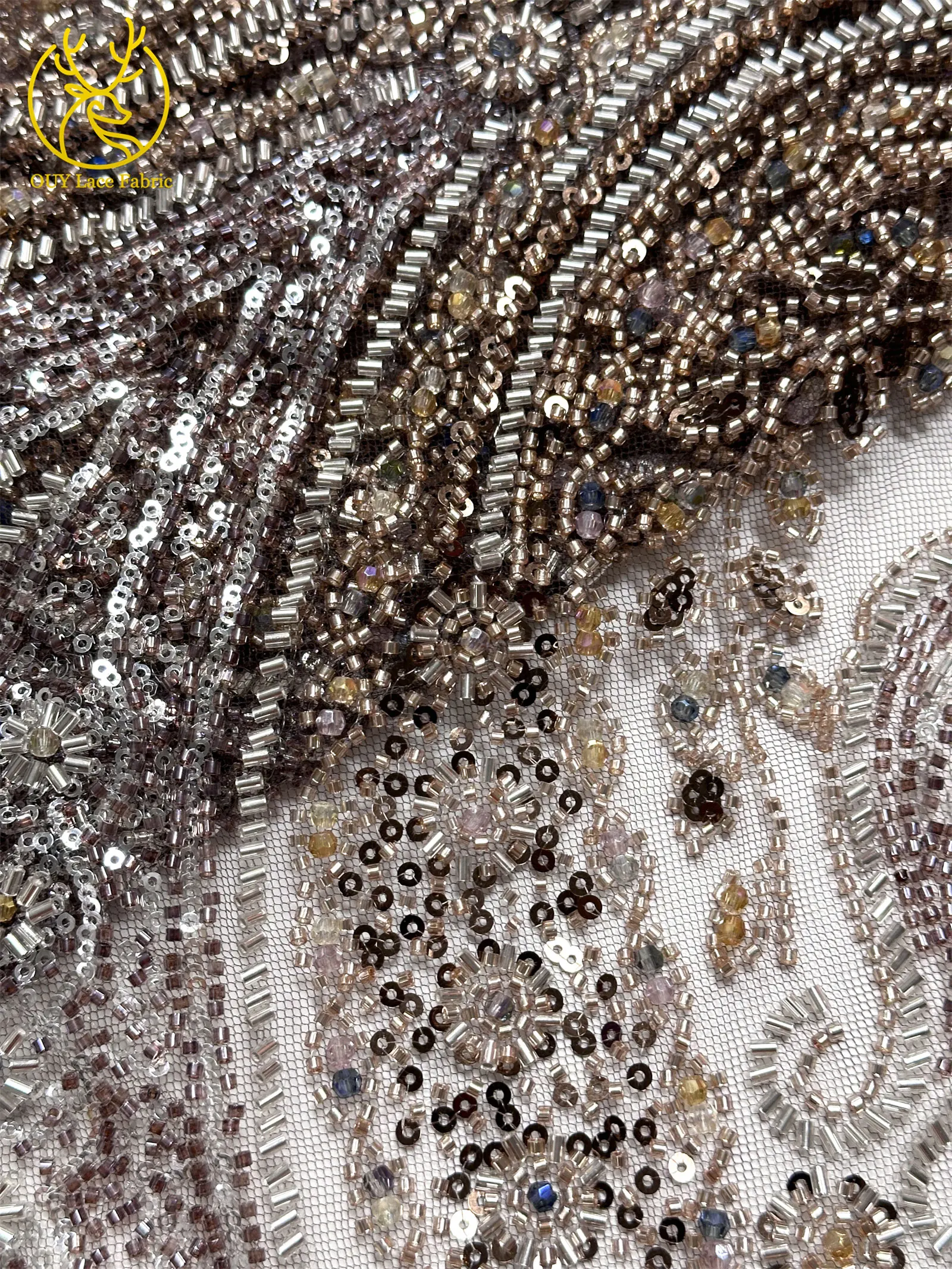 Damen Party- und Hochzeitskleider Afrikanischer Bräutigam Perlenverzierter Spitzenstoff 2026 Hochwertige Französische Nigerianische Pailletten Tüllspitze Stoffe – Detail 22