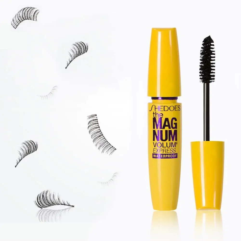 Zwarte Gekrulde Wimpers Mascara Verlengt Wimpers Extra Volume Langdurige Waterdichte, Sneldrogende Wimpers Vrouwelijke Make-Up