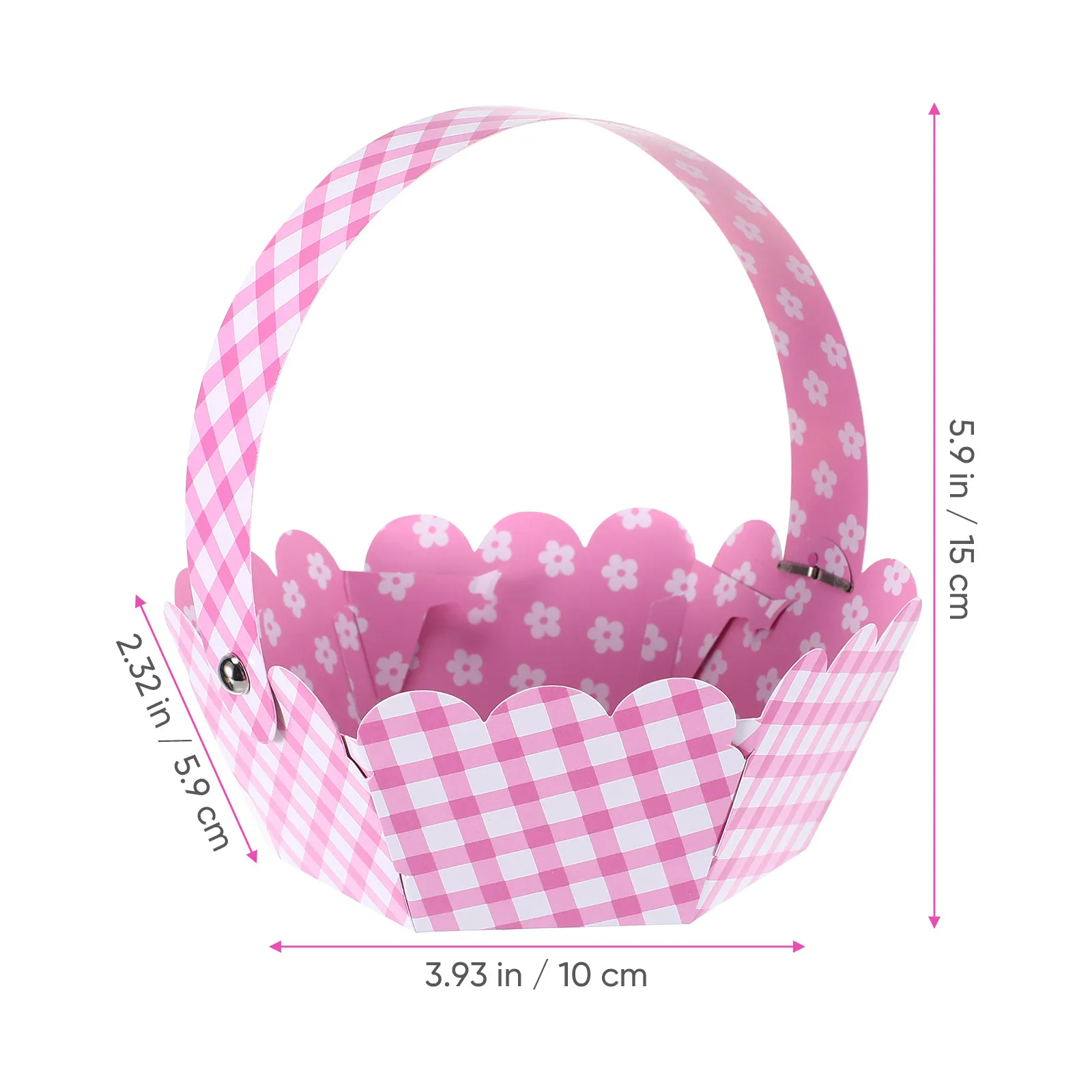 Easter Theme Baskets 12pc Egg Handbag Storage Creative Easter Adornment Hunt Basket With Nails Craft Kit Included