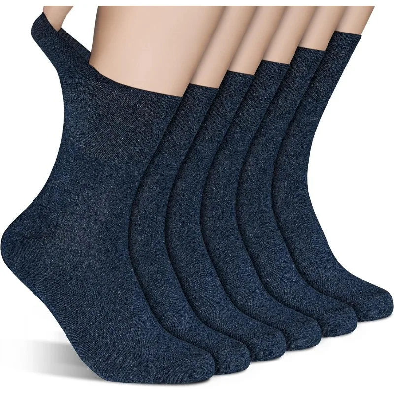 12 Paar Diabetiker-Socken mit elastischen Bündchen, nicht bindenden Oberteilen, extra lockerem und atmungsaktivem Design für Komfort – Detail 9