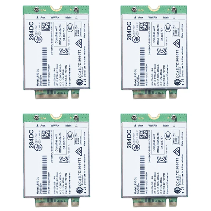 

4X DW5820E L850-GL LTE 4G Card Module 0284DC 284DC For Dell Laptop 3500 5400