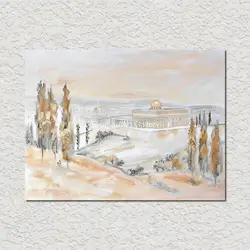 Jerusalem Canvas Wall Art Prints The Temple HD Poster Printed Jewish Landscape Picture Contemporary Living Room Bathroom Decor