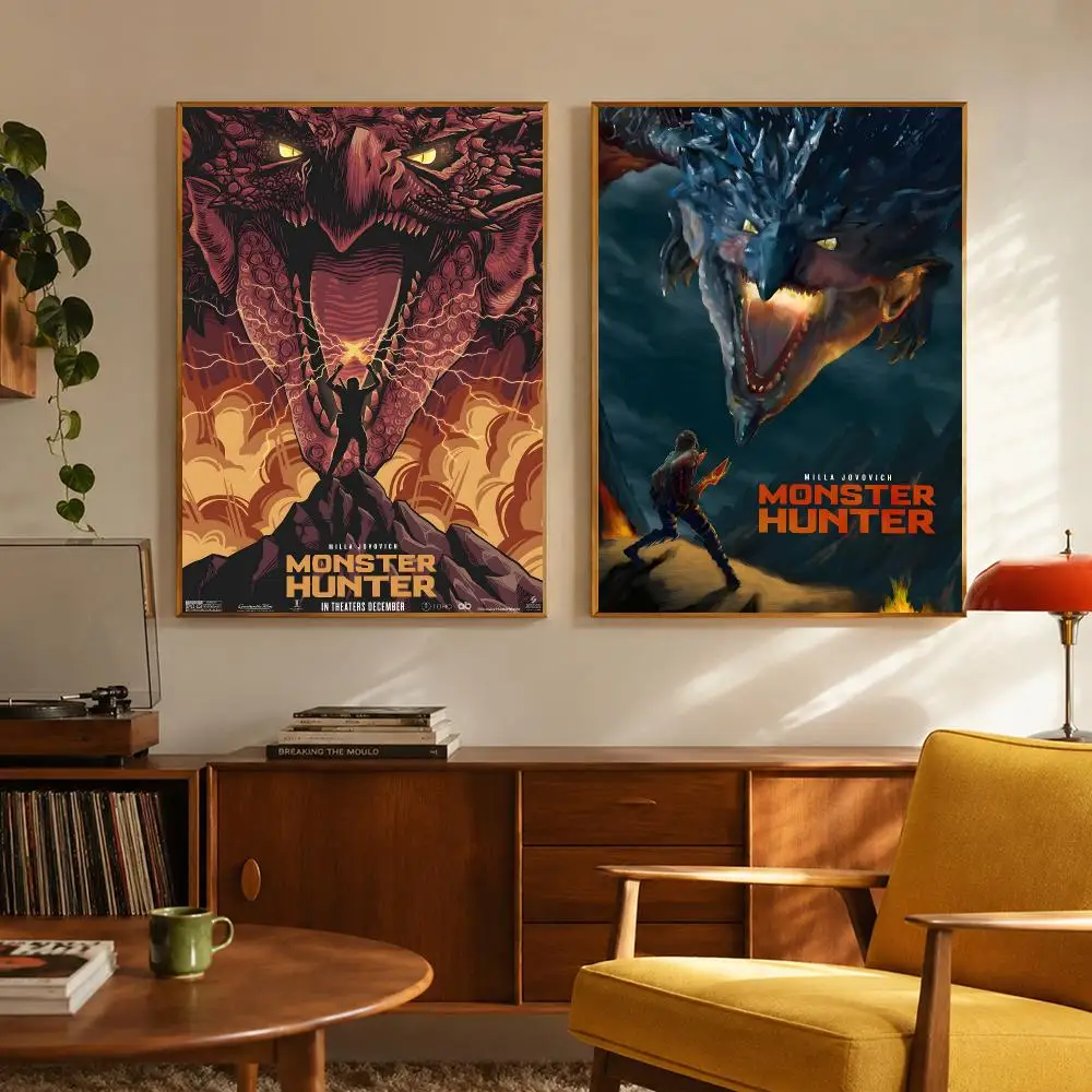 Action RPG Monster Hunter Poster Digital Solvent Print Waterproof PP Fade-Resistant Wall Art Room Decor Gift