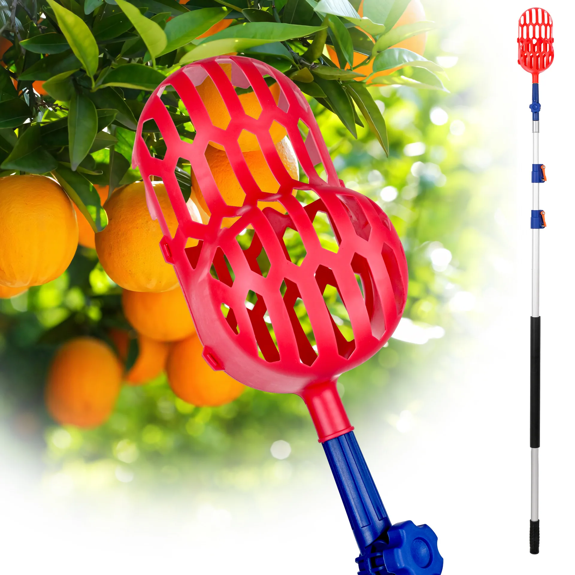 

Suitable forHigh-altitude fruit picker fruit picking artifact telescopic rod multi-functional picking persimmon apple bayberry m