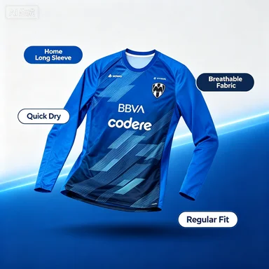 Family Matching Monterrey Clothes Long Sleeve Soccer Jersey Kids Adult Unisex Sportswear Breathable Football Shirt Training Top