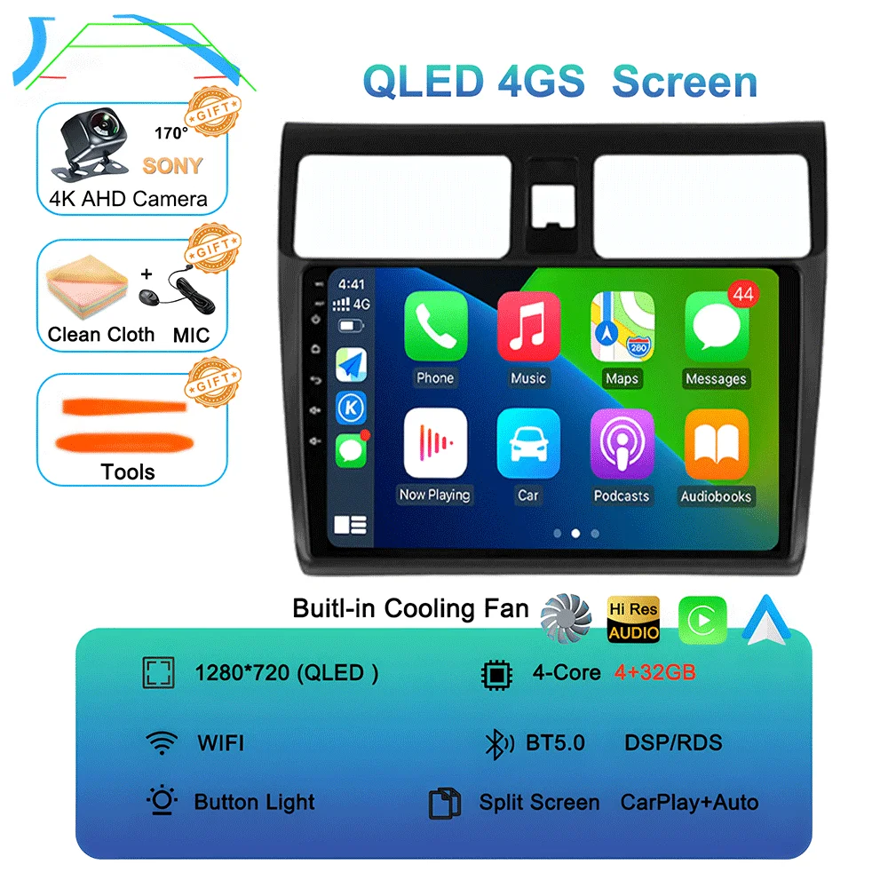 2-DIN Android 16 autoradio voor Suzuki Swift 2003 - 2006 2007 2008 2009 2010 multimediaspeler Carplay stereo GPS DVD head unit