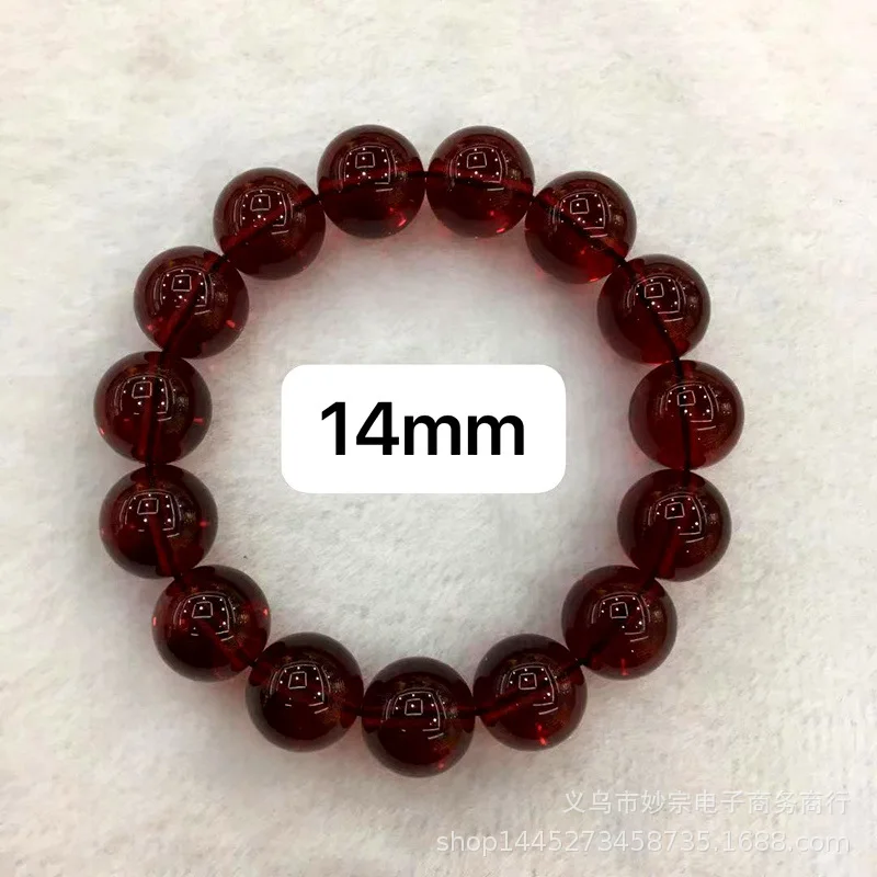 Blood 5A Grade Amber Wine Red , Burmese Round Beads, Unisex Raw Stone Beaded Bracelet, Gemstone Ornament