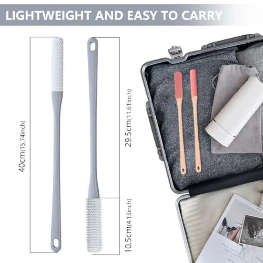 4本組 長柄シリコンつま先すきすきブラシ 角質除去機能付き シャワー用 足裏洗い スクラブ 美肌ケア