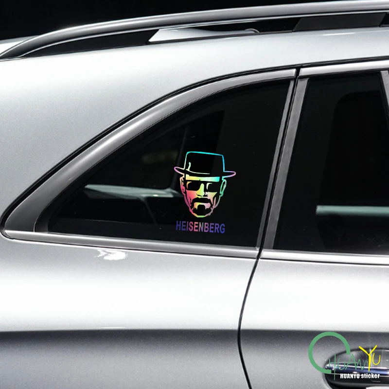 HEISENBERG Creative Text Pattern Sticker Car Window Motorcycle Body Sticker Reflective Waterproof Sticker