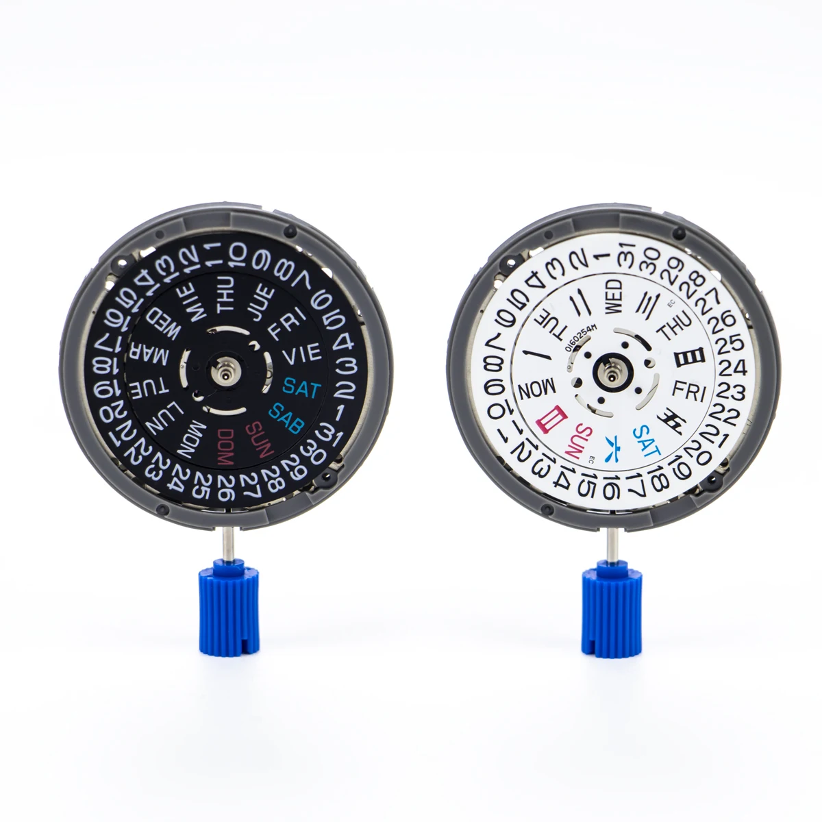 

White/Black NH36 24 Jewels Automatic Movement Crown at 3.0 And 3.8 O'Clock Calendar NH36 Watch Parts Stem Set All in English