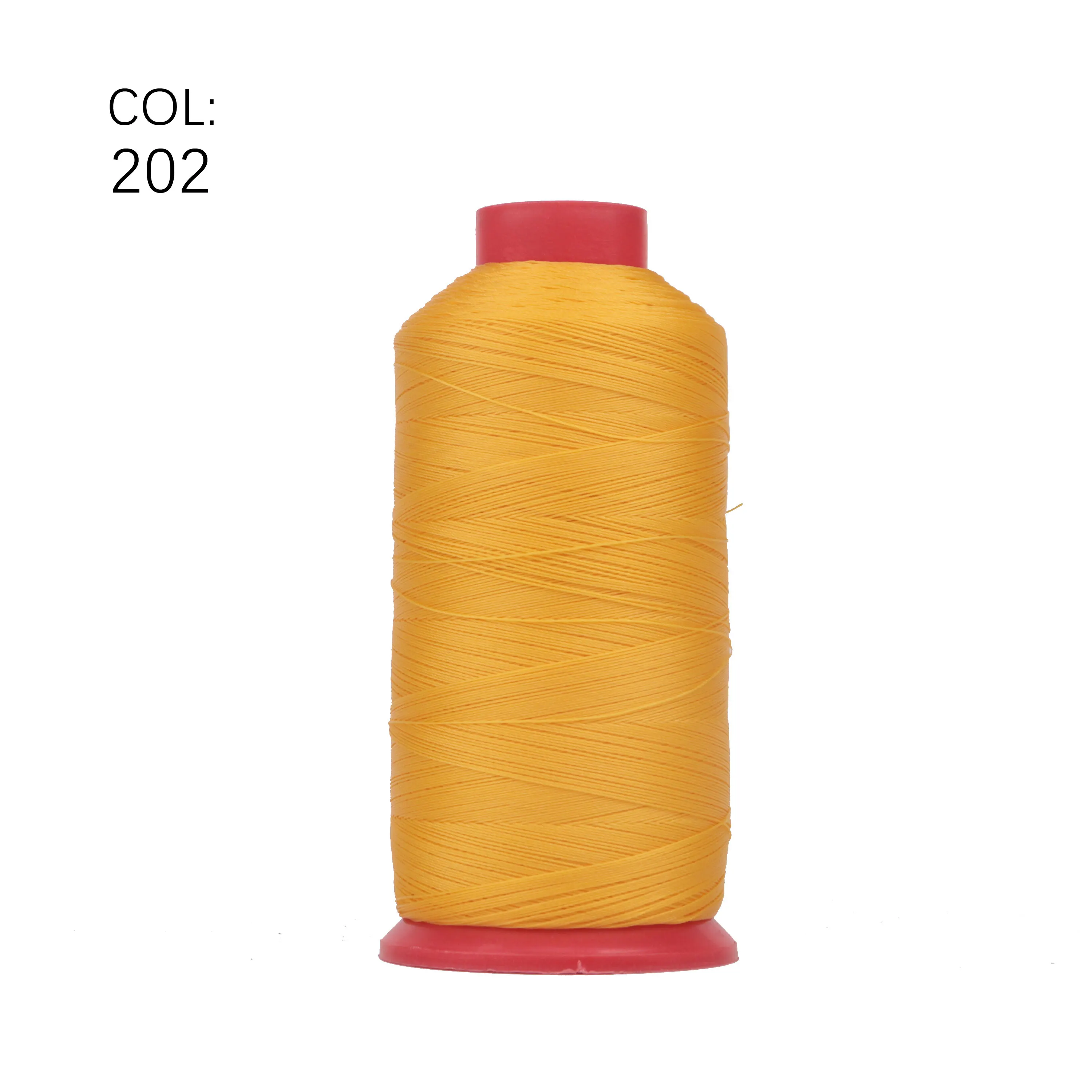 TEX 70 hilo adherido de nailon 0,3 MM resistente a la rotura zapatos de tapicería de cuero punto de costura de lona 210D/3 1500 metros