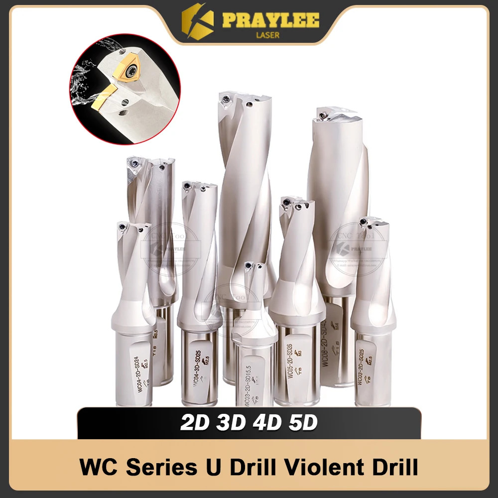 WC U Drill With Inserts WC 2D 3D 4D 5D SP Drill Indexable Drill Bits Violent Drilling Tool For Lathes Cnc