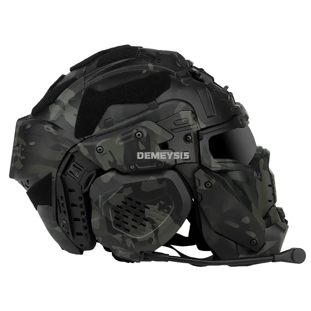 Casco táctico airsoft con auriculares y comunicación ajustable - imagen 2
