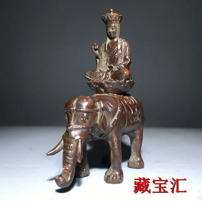 

Auspicious and wishful Tibetan King Buddha Bamboo Slips Practice Elephant Bodhisattva Bronze Buddha Authentic Objects