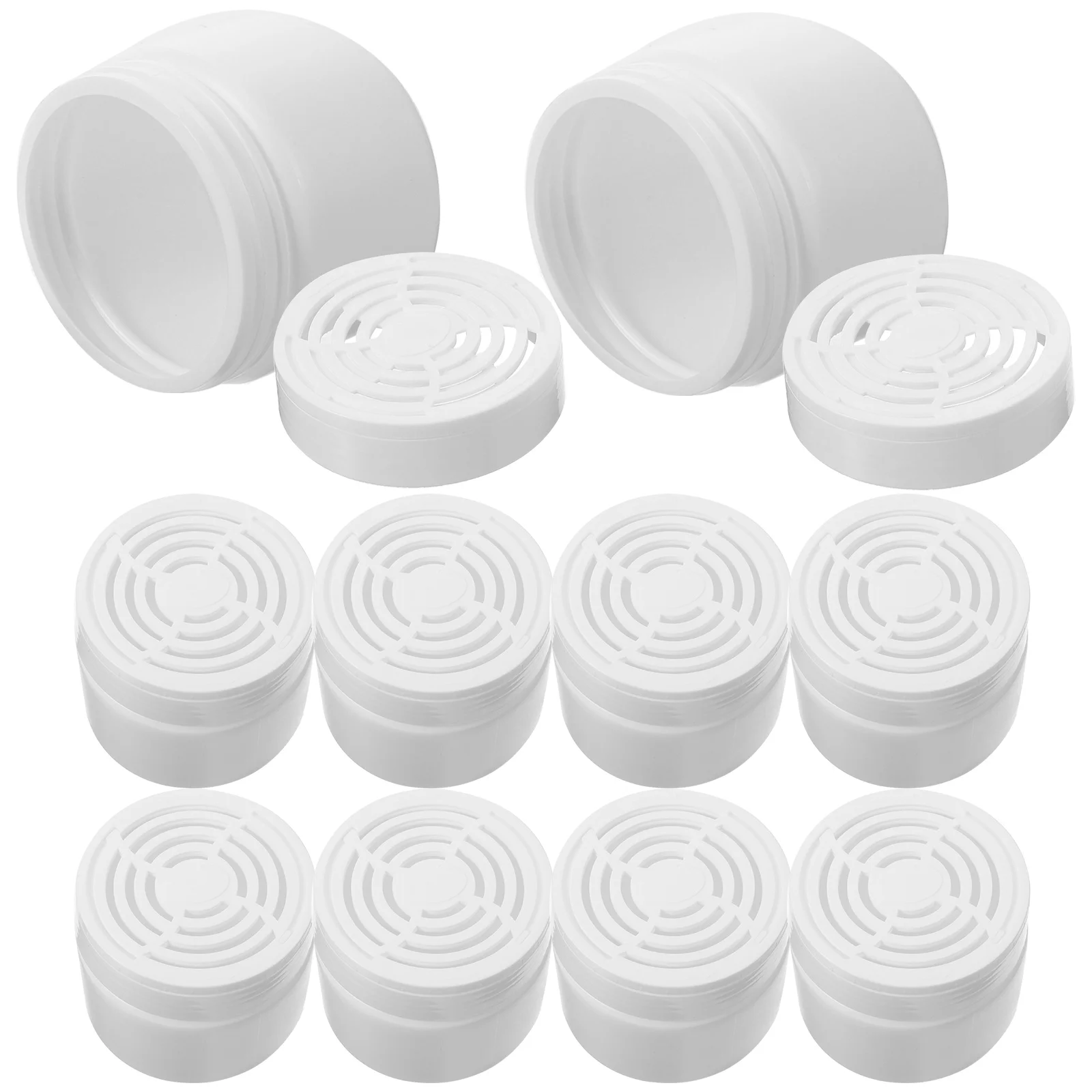 

10pcs 150ml White Plastic Aromatherapy Boxes Hollow Cap Air Freshener Deodorizer Odor Removal Case for Bedroom Car Wardrobe
