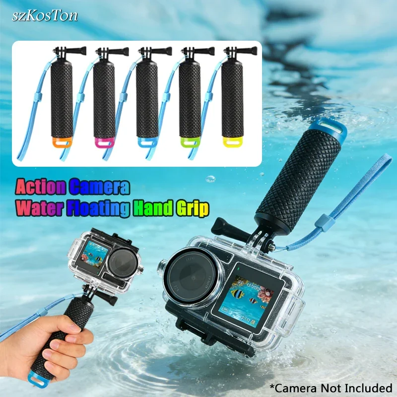 Action Camera Buoyancy Rod Handle Holder for DJI Osmo Action 6 5Pro 4 Gopro Hero 13 12 11 10 9 8 Float Handle Mount Accessories