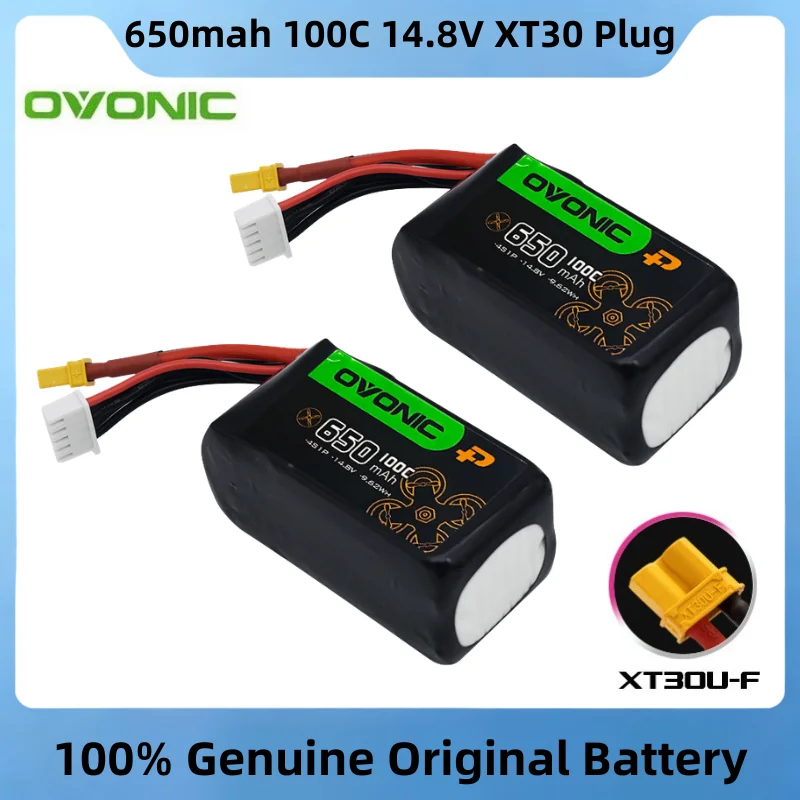 

Аккумулятор LiPo HOT OVONIC 100C 650 мАч 14.8В для радиоуправляемых вертолетов, квадрокоптеров, FPV-дронов, запчасти для гоночных дронов, 4S аккумулятор с разъемом XT30