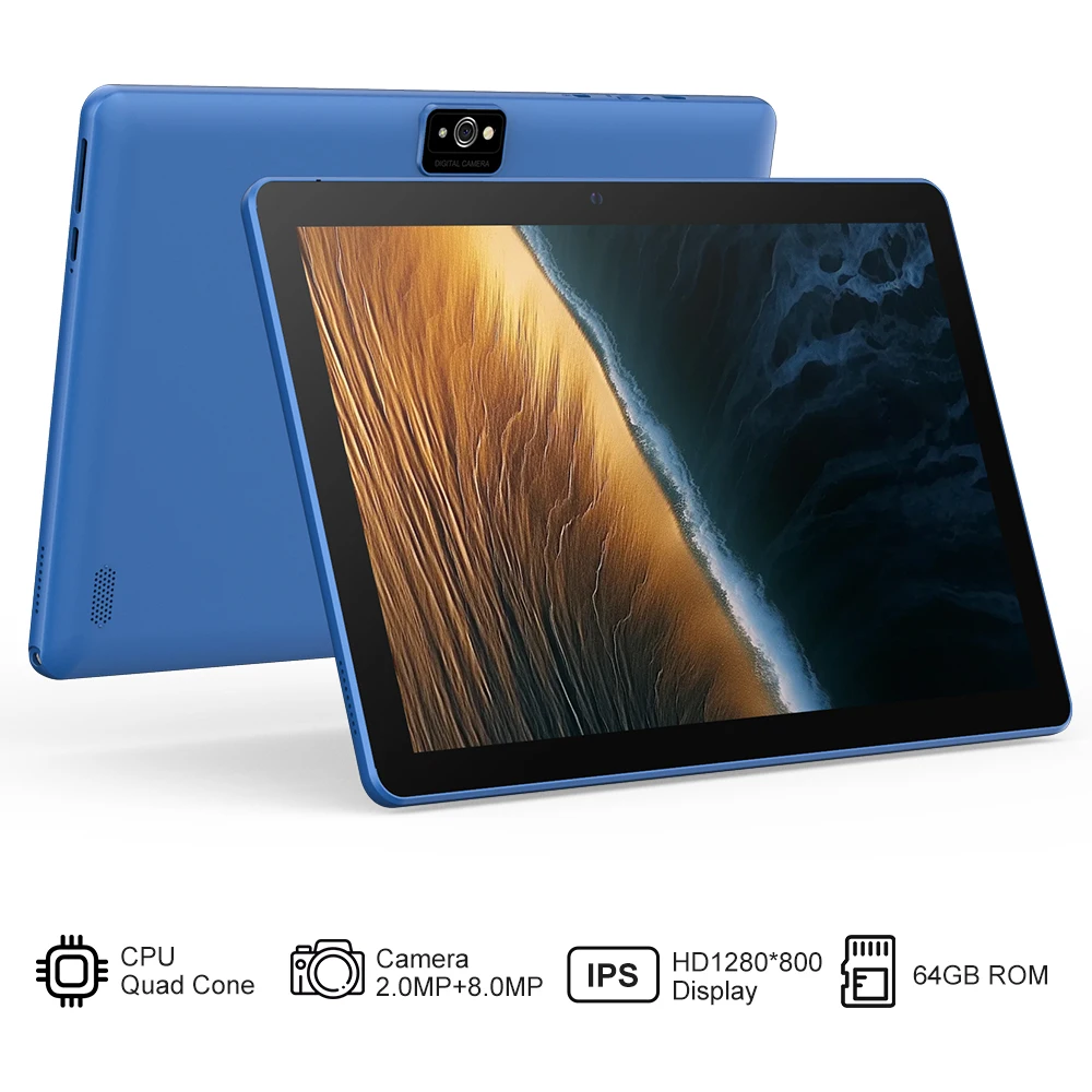 Tablet Android 13 da 10 pollici, 7 GB (espansione di memoria 3 g+4 g) RAM+64 GB ROM, doppia fotocamera da 2 MP+8 MP, supporta WiFi, Bluetooth, Wi dotato