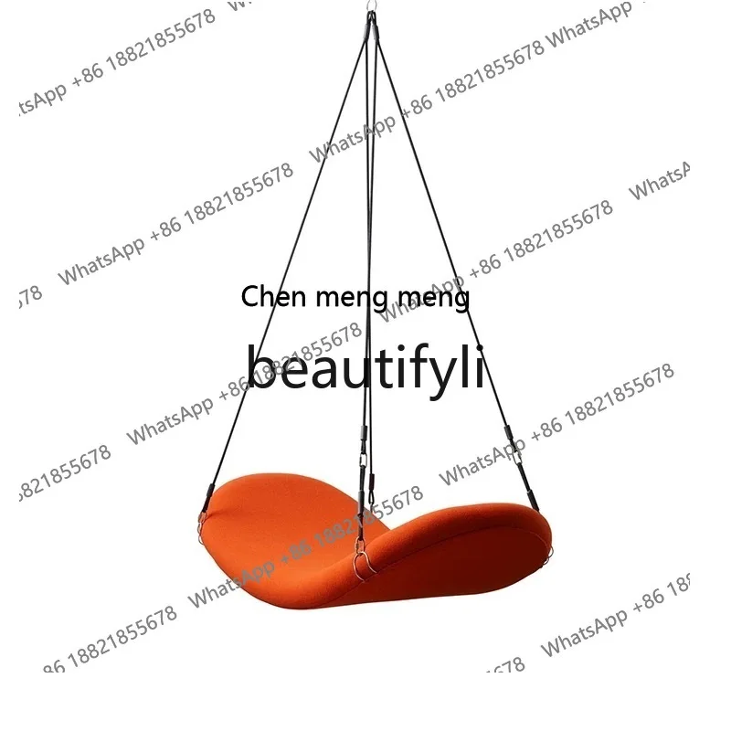 Modern simple light luxury tongue-shaped fabric hanging living room living room leisure chairH