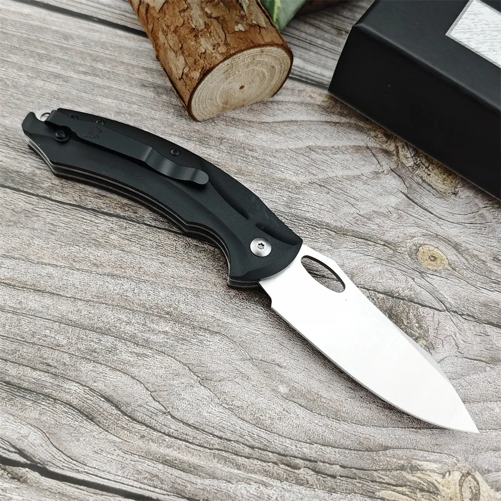 BM 818 Pocket Tactical Folding Knife D2 Blade Black T6 Aluminum Handle Practical Multifunctional Camping Hunting Outdoor Knife