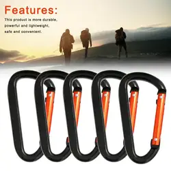 5PCS Large Carabiner Aluminum Alloy Practical Hook Keychain Climbing Equipment Multi-function Carabiner 3.98cm*7.61cm