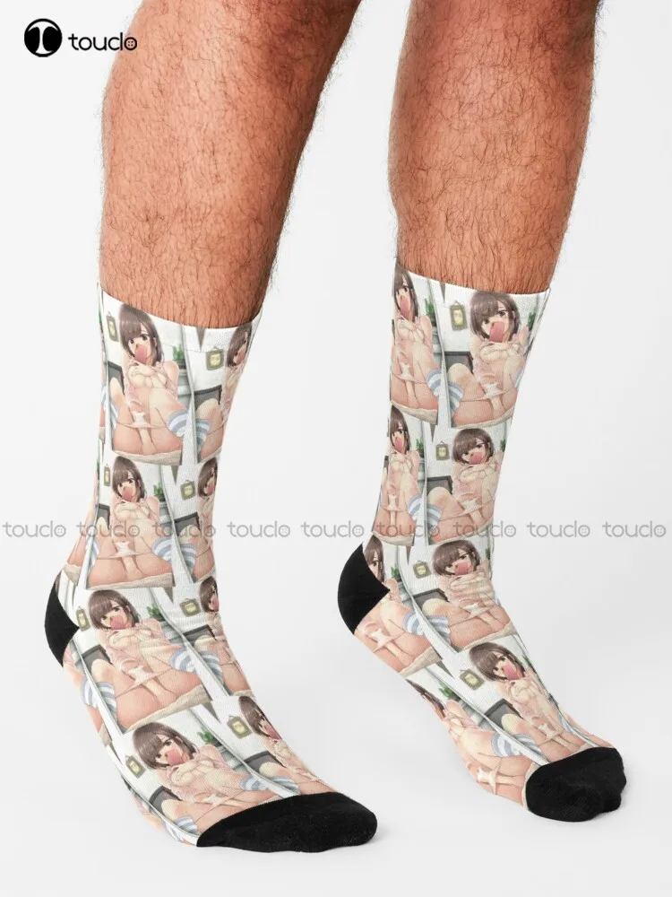 Sexy Anime Girl Hentai Socks Boot Socks For Women Personalized Custom Unisex Adult Teen Youth Socks Street Skateboard Socks Gift