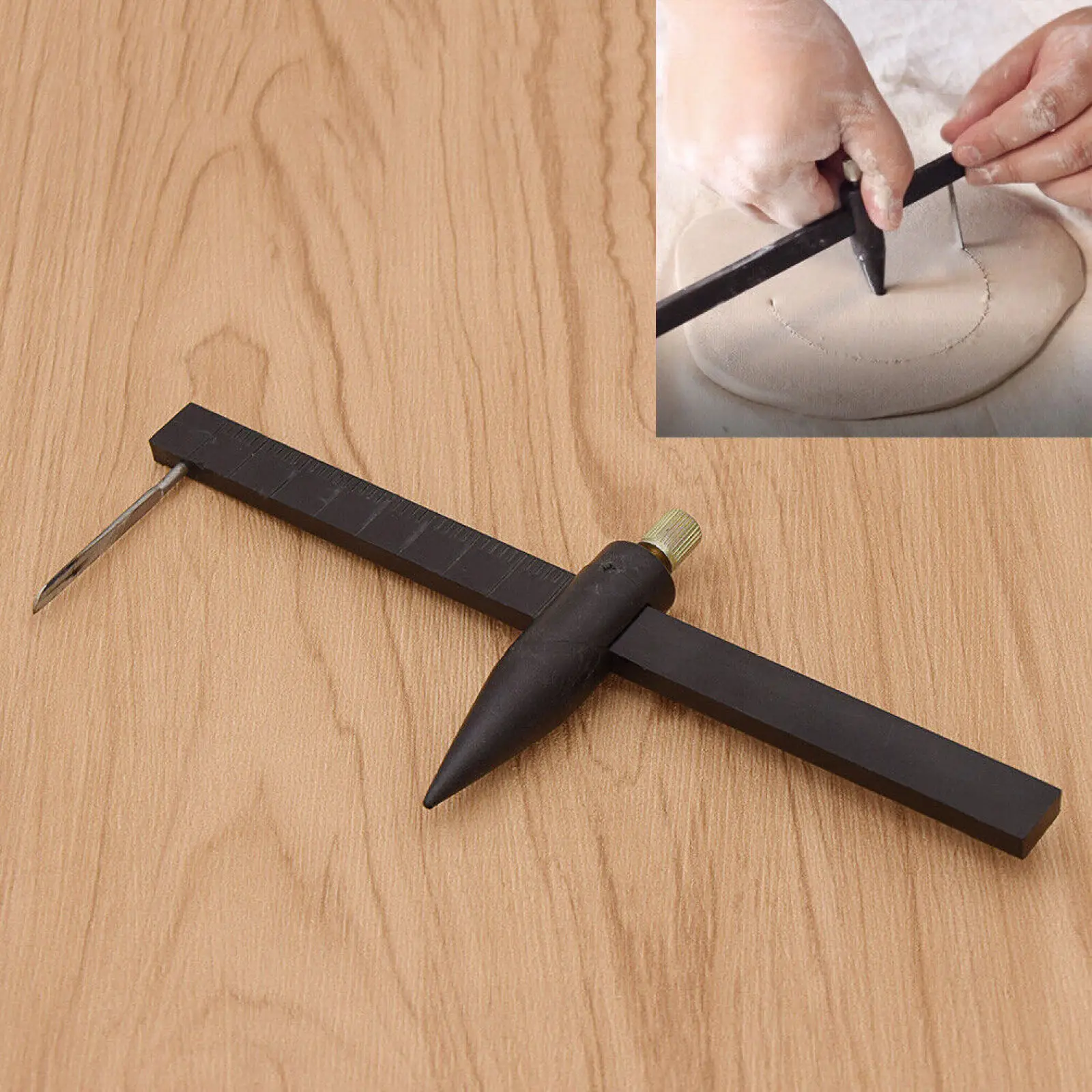 

1Pc Compass Circle Cutter Caliper Measure Ruler Tool For Clay Pottery Ceramic Cut Cutting DIY Making Craft Tools Accessories Hot