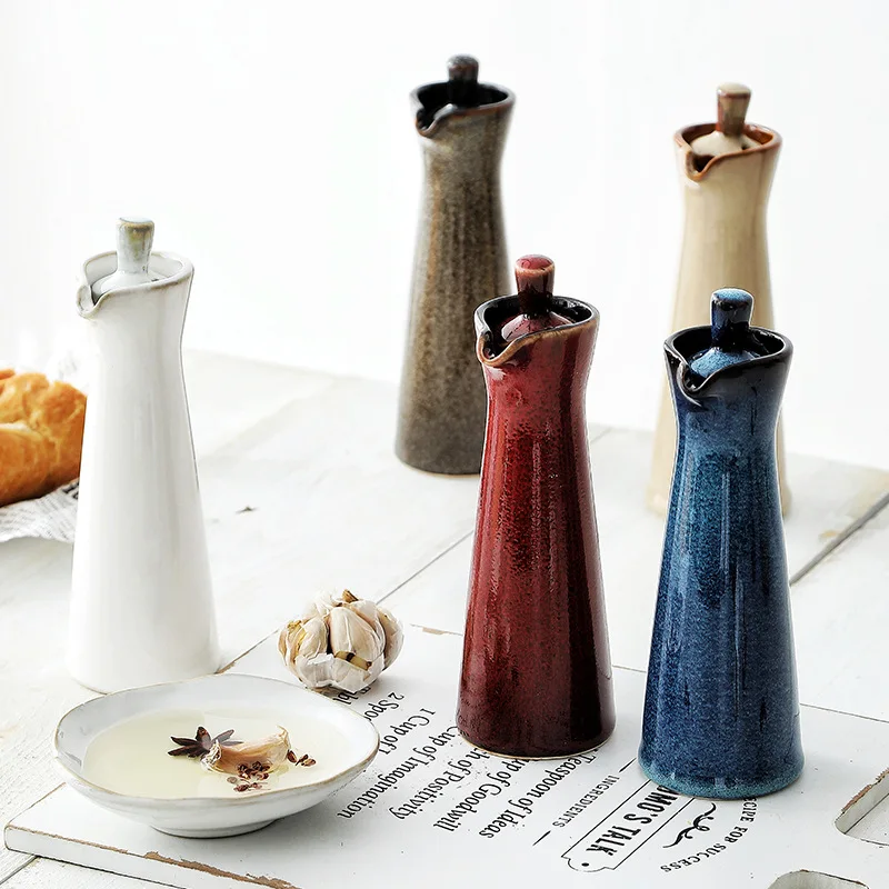 

Ceramic Oil Barrel, Household Soy Sauce, Vinegar Oil Bottle, Olive Oil Seasoning Storage Container, Kitchen Accessories