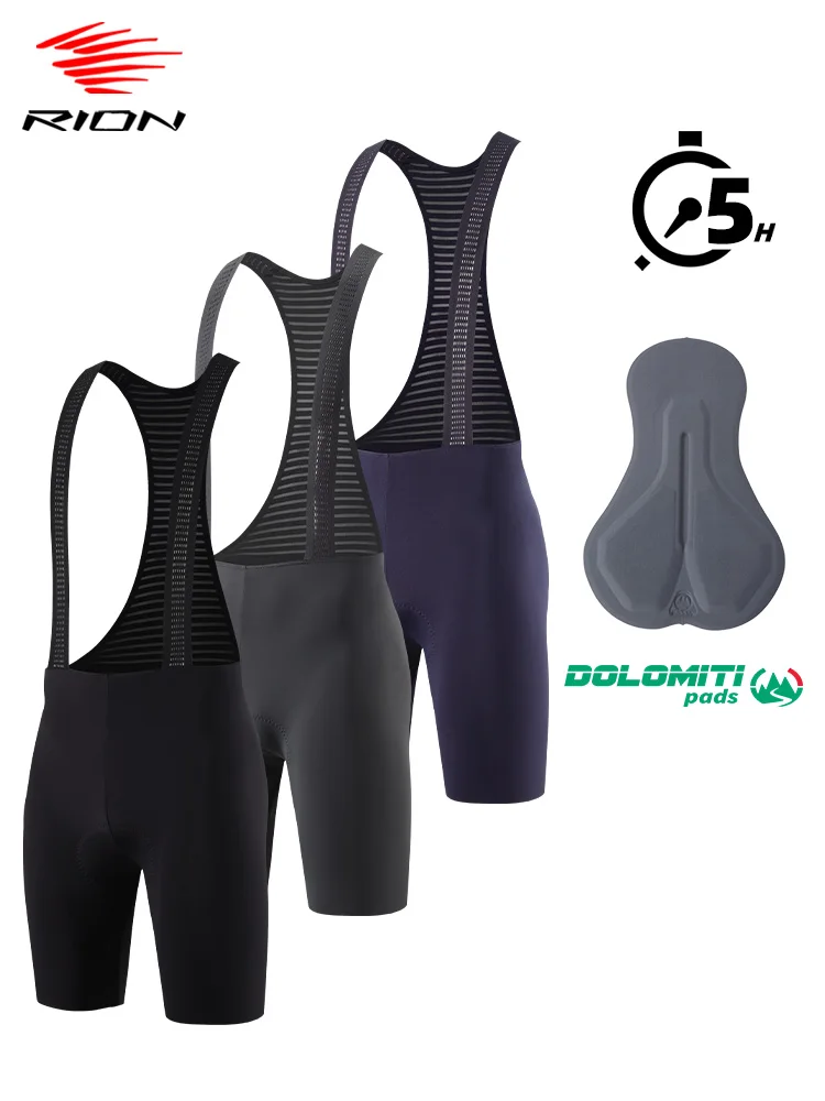 AliExpress RION Men Cycling Bib Shorts MTB Mountain Bike Tights Bibs Bicycle Clothing Italian Dolomiti Pad 5H Long Distance Riding Outdoors