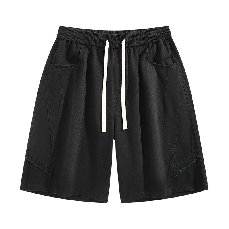 Men's 100% Cotton Shorts New Summer Fashion Breathable  Sports Casual 5-Point Pants Versatile Daily Outing Comfortable Trousers