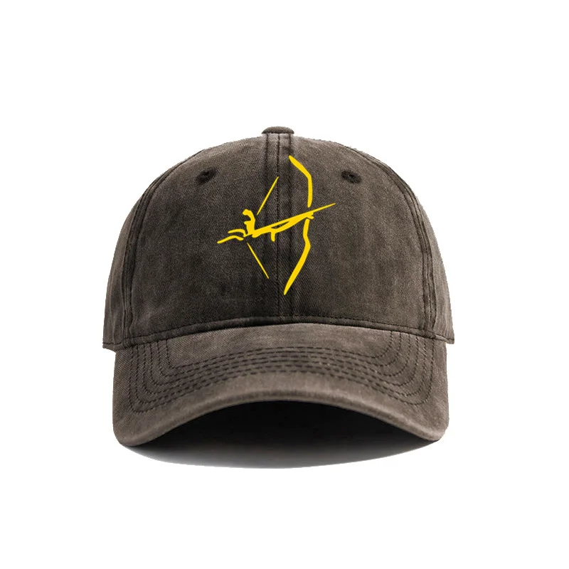 Archery Baseball Cap Summer Distressed Dad Hats Men Outdoor Adjustable Cotton Bow And Arrow Caps MZ-027