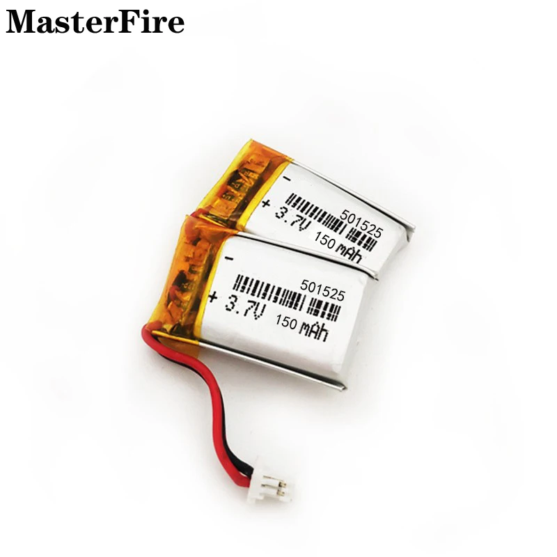 20pcs/lot 3.7V 150mah Rechargeable Lithium Polymer Battery 501525 for Car Recorder Bluetooth Speaker Smart Watch Microphone Cell