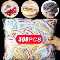 Disposable Food Cover Food Grade Fruit Fresh-keeping Plastic Bag Preservation Storage Transparent Food Bowl Protective Covers