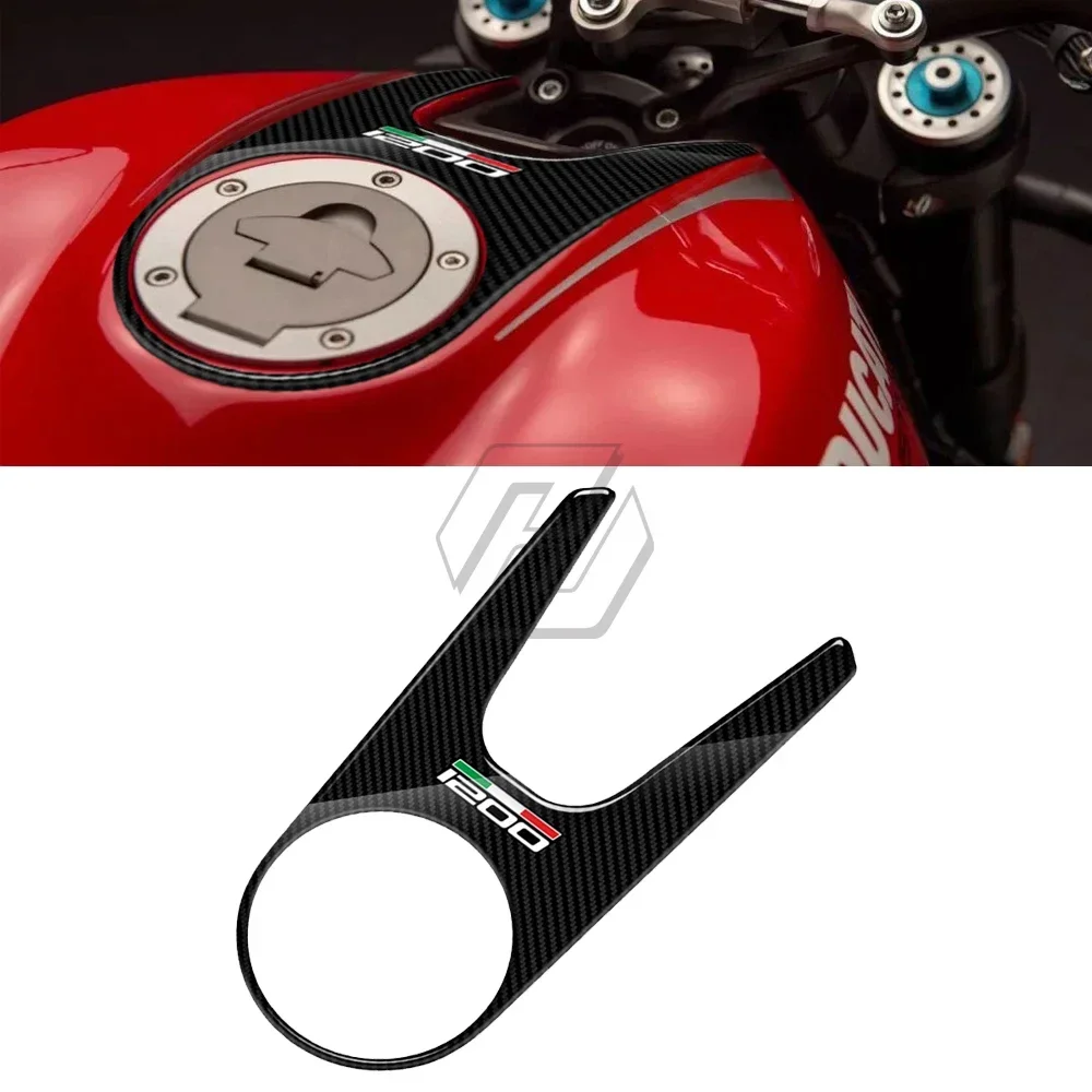 For Ducati Monster 1200 2015 2016 2017 3D Carbon-look Motorcycle Gas Tank Pad Protector