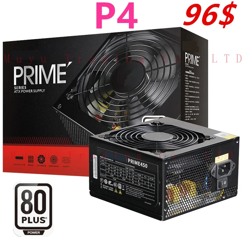 New Original PSU For Great Wall Rated 450W Peak 550W Power Supply PRIME450 GM-450 GW-A450BHE-SC